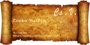 Cseke Vulfia névjegykártya